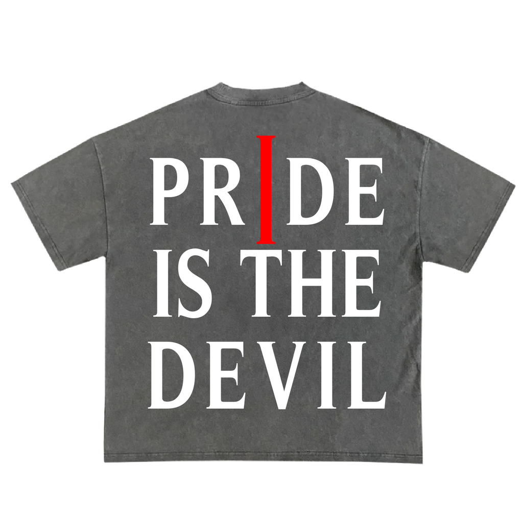 Pride Is The Devil Heavyweight Tee (Charcoal)